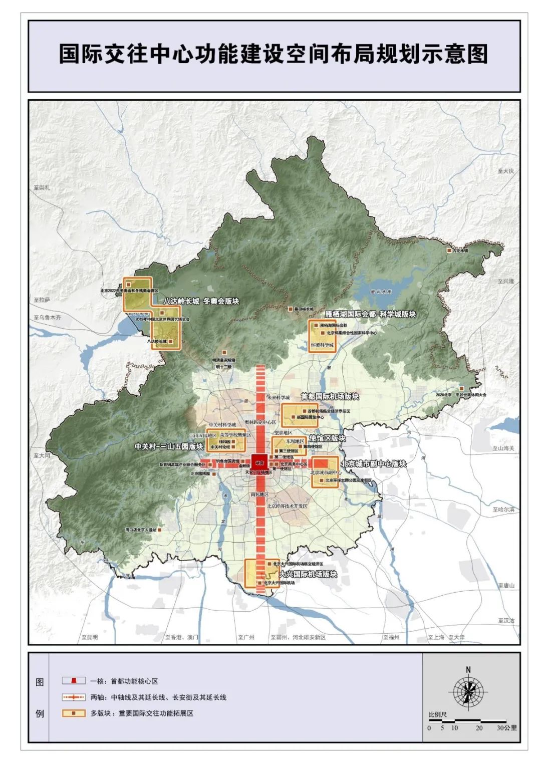 北京国际交往中心功能建设规划图